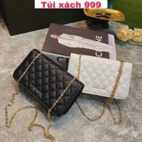 Túi kẹp nách dây xích nữ, túi xách charles keith dáng ngang size 20cm chất da hạt gạo cao cấp xuất dư