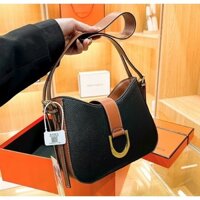 túi kẹp nách đen phối nâu