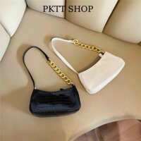 Túi Kẹp Nách Túi Xách Nữ Đẹp dây xích đeo bản to kết hợp dây da Sang Chảnh