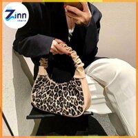 Túi Kẹp Nách Túi Xách Nữ Xách Tay Bèo Nhún Họa Tiết Da Báo Sang Chảnh Z02