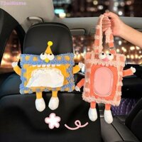 Túi khăn lau ướt ô tô WILLISME, Túi lau ướt hoạt hình mềm mại cho bé, Hộp đựng khăn ăn Big Eye Di động Sáng tạo treo khăn ăn Trang trí nhà / văn phòng