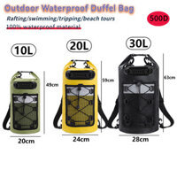 Túi khô chống nước ngoài trời 10L/20L/30L, túi đựng đồ khô, túi bơi, túi xô bãi biển, túi che mưa bằng bạt