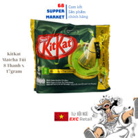 Túi Kit Kat Matcha Trà Xanh gồm có 8 Thanh x 17gram (Date mới)