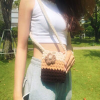 🌸🌸TÚI LEN HOA ĐEO CHÉO / TÚI ĐIỆN THOẠI BẰNG LEN