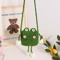 Túi len nhung con ếch