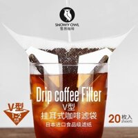 Túi lọc cà phê treo tai Xue'ang, túi lọc ấm pha tay có thể bịt kín, túi treo tai dùng một lần, túi giấy lọc cà phê treo tai PJF7