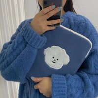 Túi lót máy tính xách tay gấu xanh dễ thương 11 inch chống sốc dễ thương phong cách nóng bỏng Túi lót 13 inch / 15 inch túi đựng máy tính bảng