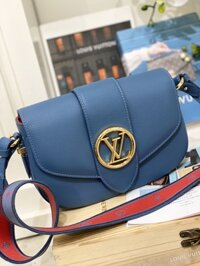 Túi Louis Vuitton LV Pont 9 Siêu Cấp Màu Xanh 24mm