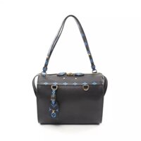 Túi Louis Vuitton Speedy Amazon MM monogram Noir Shoulder bag leather PVC black blue E70CAACADF80C6GS