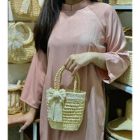 Túi Lục Bình Cói Việt chụp hình mặc áo dài