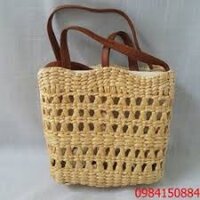 Túi Lục Bình đan hoạ tiết chữ X miệng lượn sóng