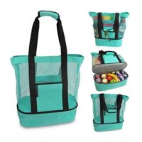 Túi lưới du lịch đi biển 2 tầng có ngăn giữ nhiệt rất gọn gàn tiện dụng