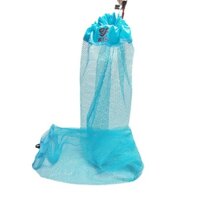 Túi lưới đựng cá rộng 55cm dài 2m gấp gọn màu xanh nhã lam