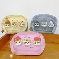 Túi Lưới Đựng Khăn Giấy Vệ Sinh Mỹ Phẩm Thêu Hình Mèo mofusand Nhật Bản