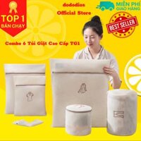 Túi Lưới Giặt Đựng Quần Áo, Đồ Lót Trong Máy Giặt - Túi Giặt Bảo Quản Quần Áo, Túi giặt đồ cao cấp 2 lớp, túi lưới giặt vớ, Túi giặt đồ máy giặt 3 lớp cao cấp, túi lưới giặt quần áo đồ lót có khóa kéo, Túi lưới giặt quần áo đồ lót máy giặt dododios - Combo 6 túi giặt TG1