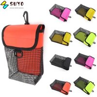 Túi lưới hạng nặng SUYO, Túi bánh xe dây lặn Nylon 20x13x7.3cm, Túi thể thao bền bỉ Màu đỏ vàng đen Giá đỡ phao đánh dấu an toàn