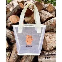 Túi lưới hình gấu/thỏ (túi đi biển)