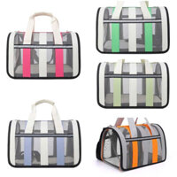 Túi Lưới Hoàng Khiêm Dạ Quang Loại Xịn, Dày Dặn, Chắc Chắn, Thoáng Khí, Tiện Lợi Khi Vận Chuyển Chó Mèo – Màu Ngẫu Nhiên