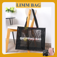 Túi lưới Shopping Bag 40x50x15cm đựng mĩ phẩm - May Phú Quý in logo doanh nghiệp, số lượng lớn ưu đãi