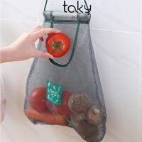 Túi Lưới Treo Tường Đựng Đồ Đa Năng Nhà Tắm- Nhà Bếp- Giỏ Đựng Hành Tỏi, Đồ Khô, Vật Dụng Cá Nhân. TakyHome 5252