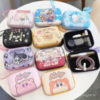 Túi lưu trữ cáp dữ liệu hoạt hình 2.5inch ổ cứng sạc điện thoại cáp sạc ví tiền xu USB flash drive sạc dự phòng tai nghe có dây tai nghe không dây hộp lưu trữ dễ thương unisex
