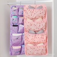 Túi lưu trữ đồ lót và tất trong tủ quần áo, túi treo tường bằng vải, túi treo trong tủ ký túc xá, tổ chức lưu trữ