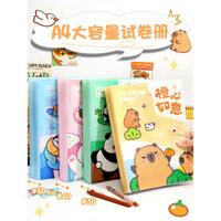 Túi lưu trữ giấy kiểm tra Kapibala A4 cho học sinh tiểu học, trang chèn trong suốt, bìa tài liệu, công cụ tổ chức kỳ diệu