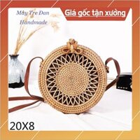 Túi Mây Tre Đan , Mặt Rào Kép Lõi Đặc , Kích Thước 20x8cm