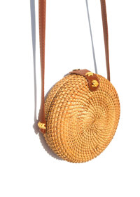 Túi mây tre đan trơn mấn góc - Lớn 20cm