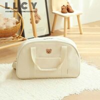 Túi Mẹ LLCY, Túi Treo Cầm Tay Gấu Vải, Dung Tích Lớn Phong Cách Hàn Quốc Lưu Trữ Nappy Orgainzer