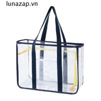 Túi Messenger chống nước LUNAZAP, Túi đựng mỹ phẩm màu kẹo Túi xách trong suốt bằng nhựa Pvc, Túi đựng túi đeo vai thông thường Túi Tote đi biển dung tích lớn Lễ hội thấm nước