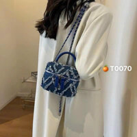 Túi mini cặp lồng vải bò jean sờn