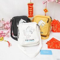 Túi mini đeo chéo canvas hình khủng long màu trơn Ovan.vn TB2662