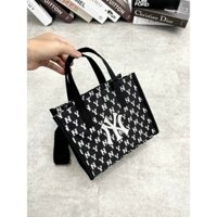 Túi M.L.B NY Monogram S-Tote Bag Black (Ảnh Thật)