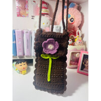 túi móc len đựng điện thoại