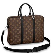 Túi Nam Louis Vuitton Porte-Documents Voyage Pm Business 'Monogram Macassar'