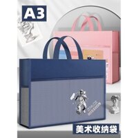 Túi nghệ thuật A3 cực lớn, túi đựng hồ sơ cầm tay 8K, túi vẽ cho trẻ em, túi đựng bút màu, túi lưu trữ đồ dùng nghệ thuật, túi vải canvas dung tích lớn, túi dạy kèm cho học sinh tiểu học