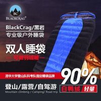 túi ngủ 2 người BlackCrag/Black Rock và Tilian Cắm trại ngoài trời Phong bì Túi ngủ đôi 600 Puff 90% Vịt trắng xuống túi ngủ gấu túi ngủ bộ đội