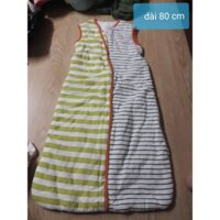 túi ngủ chần bông mỏng xanh trắng sọc cho bé ms17