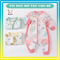 Túi ngủ cho bé có thể tháo rời tay chất cotton mùa hè thu