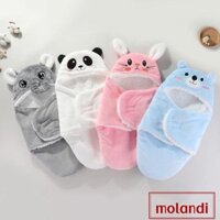 Túi Ngủ Cho Bé MOLANDI, Thu Đông 0- Ba Lô Ngủ Cho Bé, Flannel Mềm Hoạt Hình Cocoon Ấm Áp Cho Bé Bọc Chăn Cho Bé Sơ Sinh