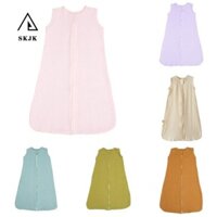 Túi ngủ cho bé SKJK, Chăn có thể đeo bằng Cotton 0-12 tháng tuổi, Dây kéo chống dính 2 chiều mỏng nhẹ cho trẻ sơ sinh Túi ngủ mùa hè
