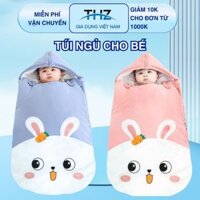 Túi Ngủ Cho Bé Sơ Sinh Mùa Đông, chăn bông cao cấp từ vải cotton an toàn không gây kích ứng gia