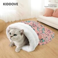 Túi ngủ cho mèo KIDDDOVE, Chó mèo Túi ngủ cho chó mềm Tổ, Đồ dùng cho thú cưng bằng vải Cotton lông cừu Thu đông