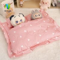 Túi ngủ đôi NEXUSF Labubububu, Giường chăn ga gối búp bê Labubububububu, Gối chăn chăn Chăn mềm 20CM Quạt giường búp bê Quà tặng