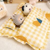 Túi ngủ đôi STYLEAVENUE Labubububu, Chăn bông chăn ga gối búp bê Labububububu, Nội thất Ob11 Gối mềm dễ thương Phụ kiện búp bê giường búp bê 20CM