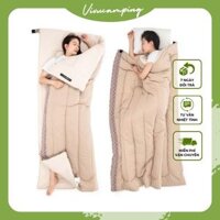 Túi ngủ siêu nhẹ gấp gọn NH20MSD05 L150 có thể dùng thành chăn cho Du lịch, Văn phòng, Dã ngoại - Màu xanh