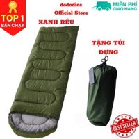 túi ngủ văn phòng du lịch dã ngoại dododios Dày Dặn siêu ấm Có Thể Ghép Làm Túi Ngủ Đôi TNCC2023 - Xanh Rêu Cao Cấp