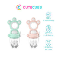 Túi nhai ăn dặm cao cấp Misuta núm nhai silicon mềm chống hóc, mềm tập ăn trái cây, an toàn cho bé