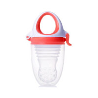 Túi Nhai Chống Hóc Silicone Food Feeder Plus Kidsme Size XL Màu Đỏ Cho Bé Từ 9 Tháng Tuổi  - sản phẩm dành cho bé ăn dặm chủ động